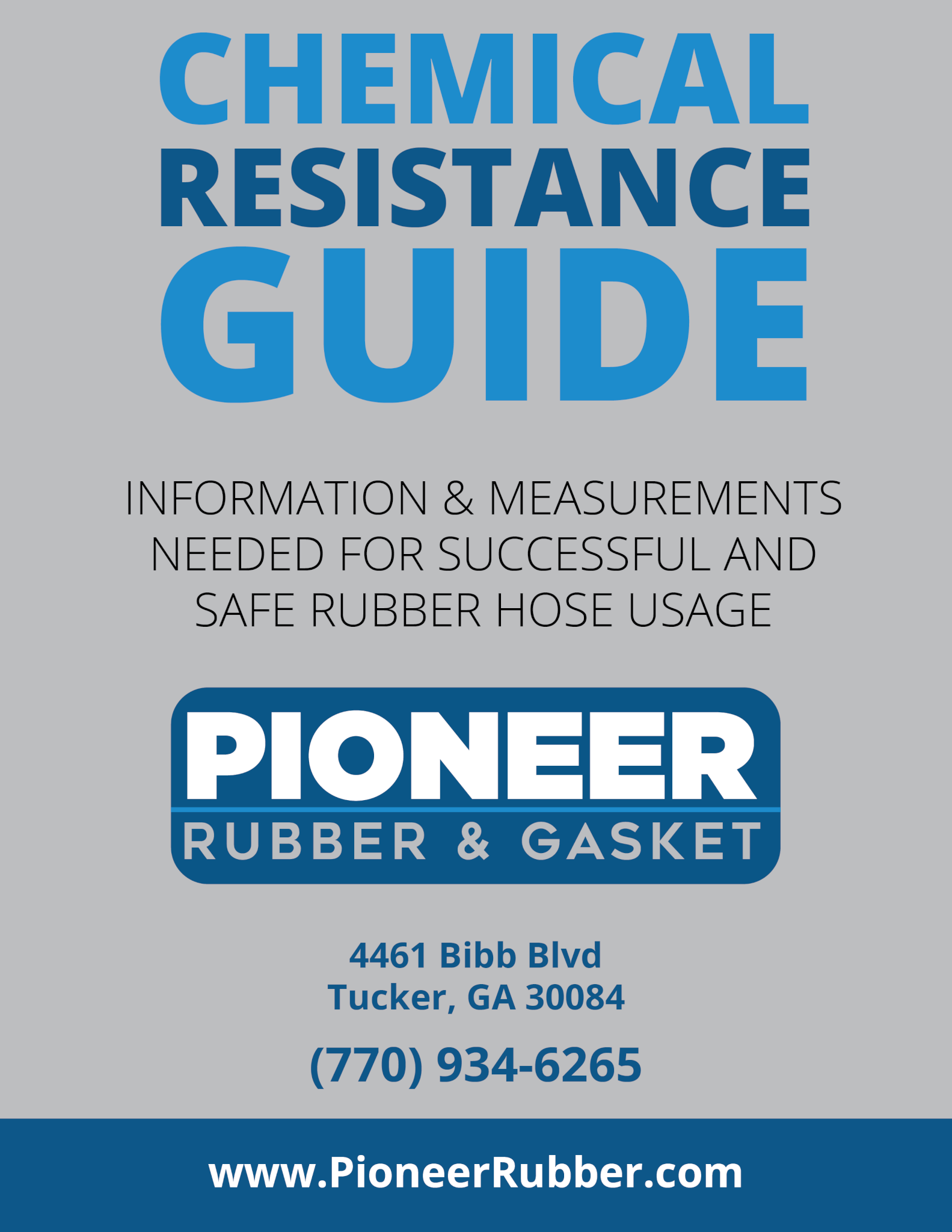 Pioneer Chemical Resistance Guide